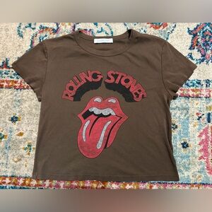 Daydreamer Brown Rolling Stones Tee Women’s Medium